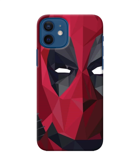 Abstract Deadpool Half Mask Iphone 12 Back Cover