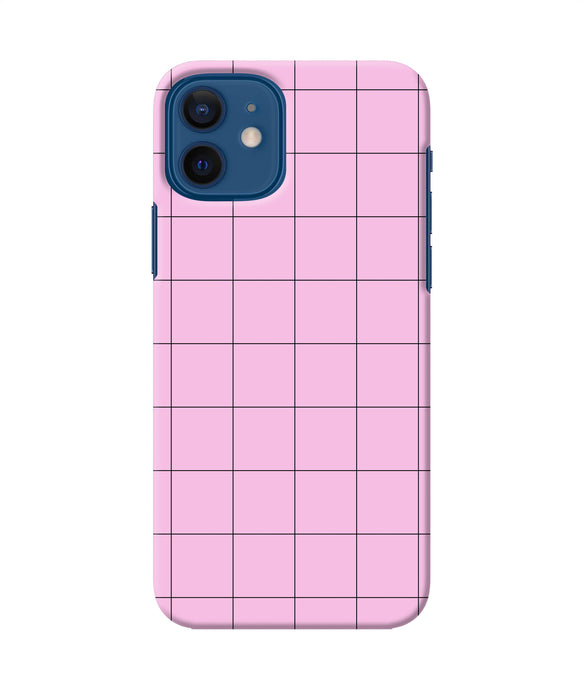 Pink Square Print Iphone 12 Back Cover