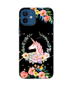 Unicorn Flower Iphone 12 Back Cover