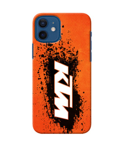 Ktm Black Spray Iphone 12 Back Cover