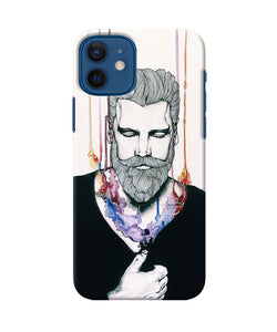 Beard Man Character Iphone 12 Back Cover