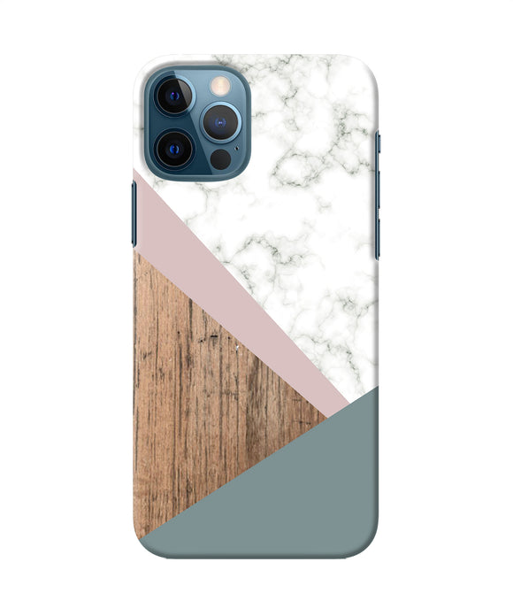 Marble Wood Abstract Iphone 12 Pro Back Cover