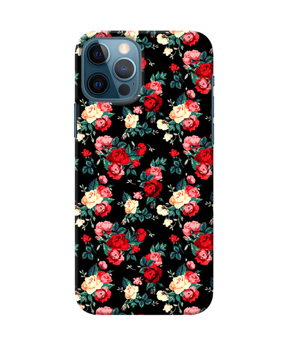 Rose Pattern Iphone 12 Pro Back Cover