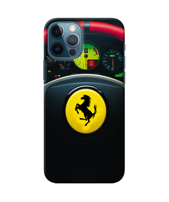 Ferrari Steeriing Wheel Iphone 12 Pro Real 4D Back Cover