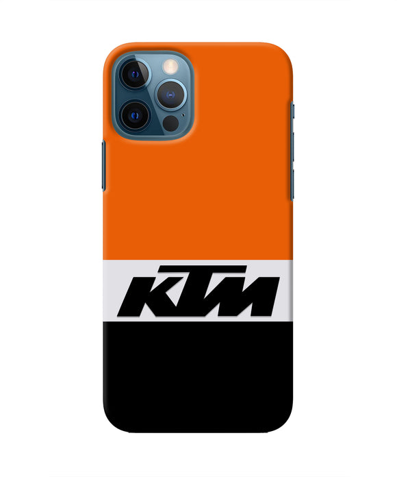 KTM Colorblock Iphone 12 Pro Real 4D Back Cover