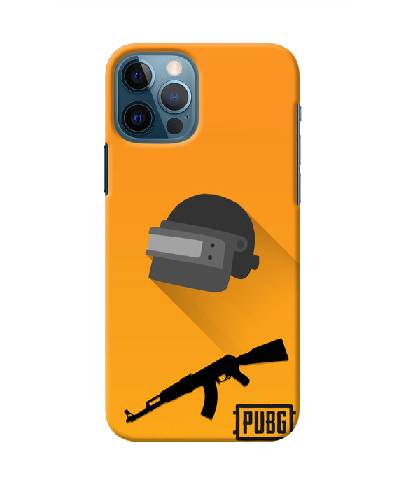 PUBG Helmet and Gun Iphone 12 Pro Real 4D Back Cover