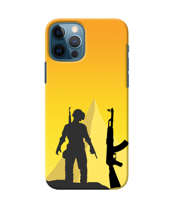 PUBG Silhouette Iphone 12 Pro Real 4D Back Cover