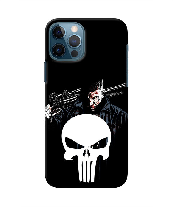 Punisher Character Iphone 12 Pro Real 4D Back Cover