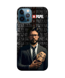 Money Heist Professor with Mask iPhone 12 Pro Back Cover