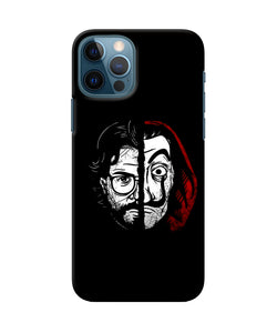 Money Heist Professor Mask Sketch iPhone 12 Pro Back Cover