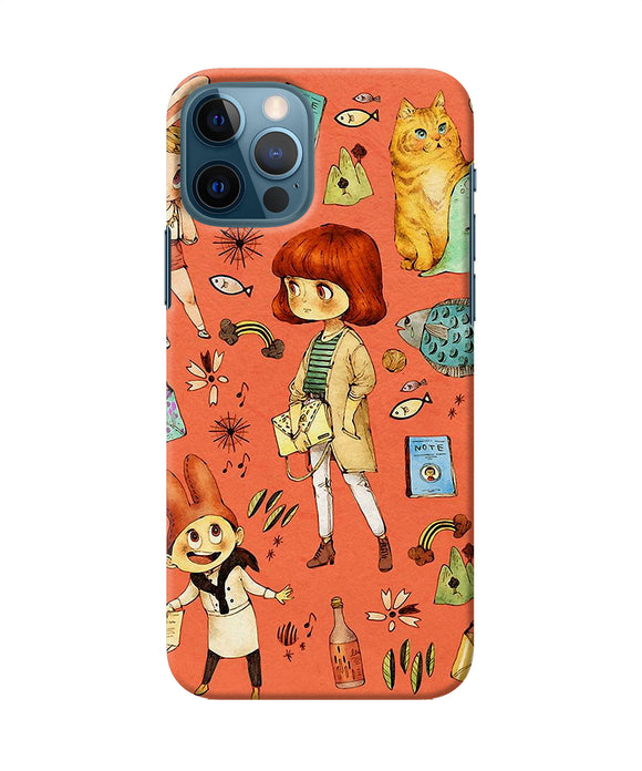 Canvas Little Girl Print Iphone 12 Pro Back Cover