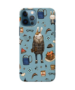 Canvas Rabbit Print Iphone 12 Pro Back Cover