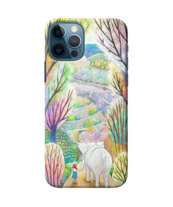 Natual Elephant Girl Iphone 12 Pro Back Cover