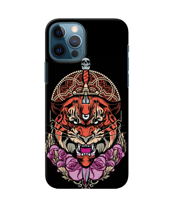 Abstract Tiger Iphone 12 Pro Back Cover