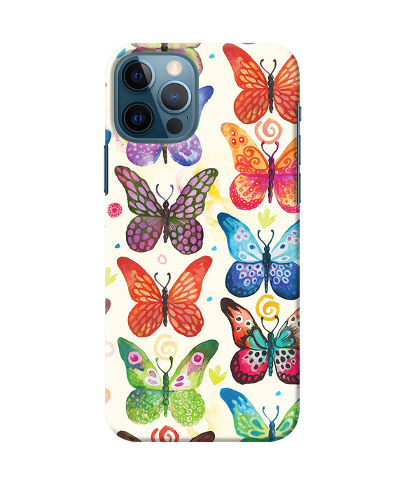 Abstract Butterfly Print Iphone 12 Pro Back Cover
