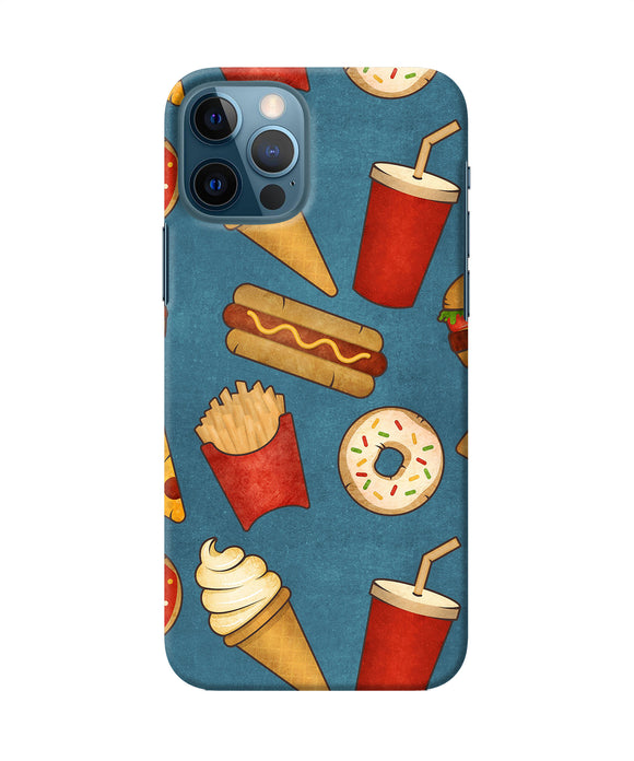Abstract Food Print Iphone 12 Pro Back Cover