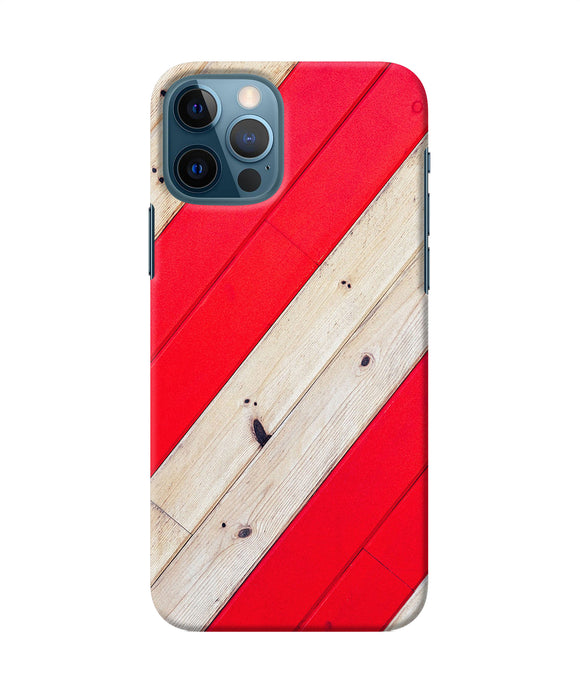 Abstract Red Brown Wooden Iphone 12 Pro Back Cover