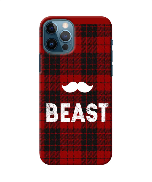 Beast Red Square Iphone 12 Pro Back Cover