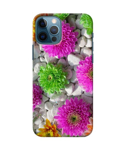 Natural Flower Stones Iphone 12 Pro Back Cover