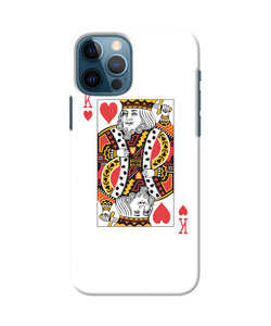 Heart King Card Iphone 12 Pro Back Cover