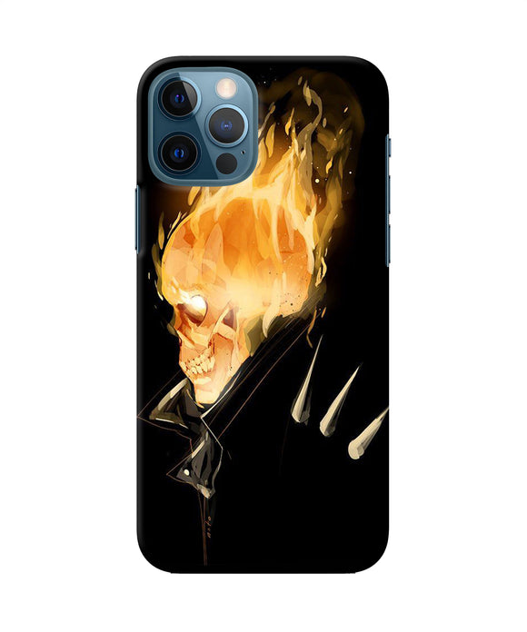 Burning Ghost Rider Iphone 12 Pro Back Cover