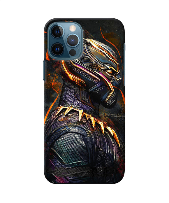 Black Panther Side Face Iphone 12 Pro Back Cover