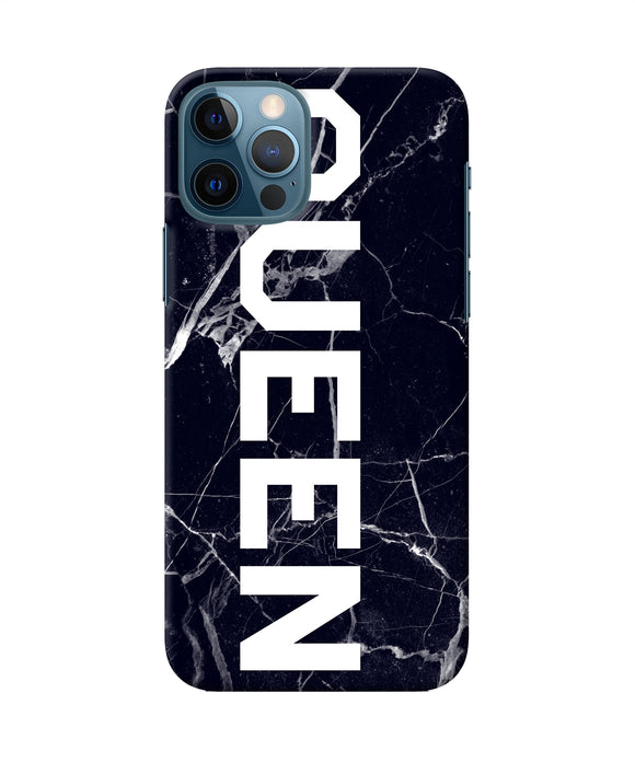 Queen Marble Text Iphone 12 Pro Back Cover