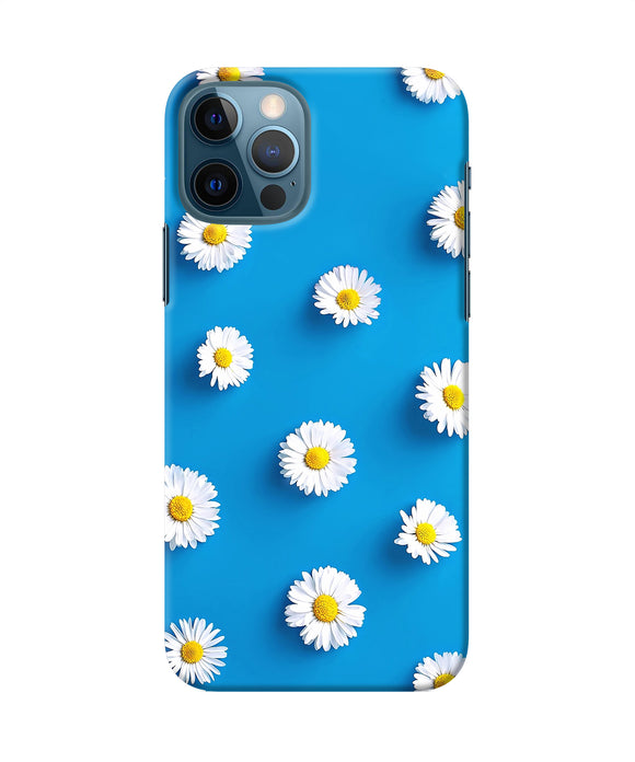 White Flowers Iphone 12 Pro Back Cover