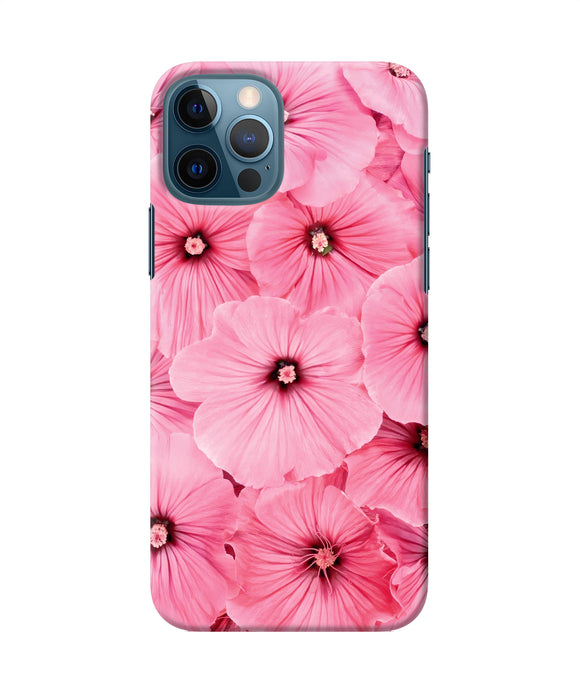 Pink Flowers Iphone 12 Pro Back Cover