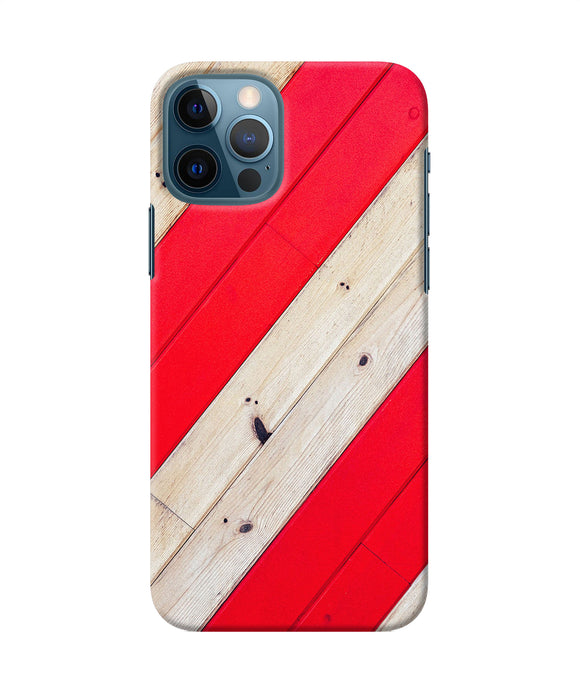 Abstract Red Brown Wooden Iphone 12 Pro Back Cover