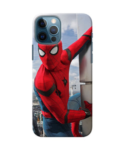 Spiderman On The Wall Iphone 12 Pro Back Cover