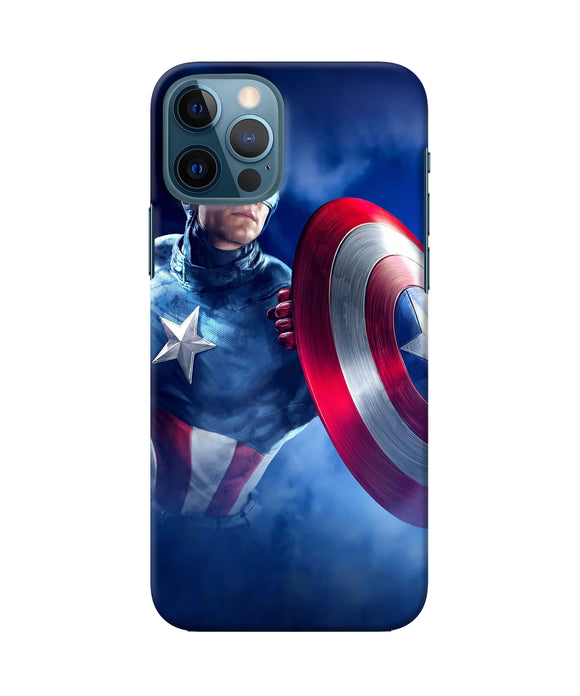 Captain America On Sky Iphone 12 Pro Back Cover