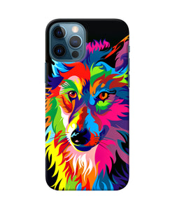 Colorful Wolf Sketch Iphone 12 Pro Back Cover