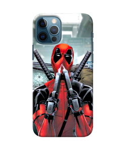 Deadpool With Gun Iphone 12 Pro Back Cover