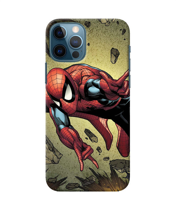 Spiderman On Sky Iphone 12 Pro Back Cover