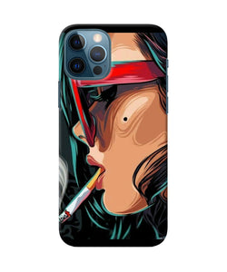 Smoking Girl Iphone 12 Pro Back Cover