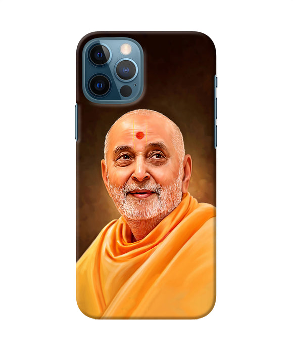 Pramukh Swami Painting Iphone 12 Pro Back Cover