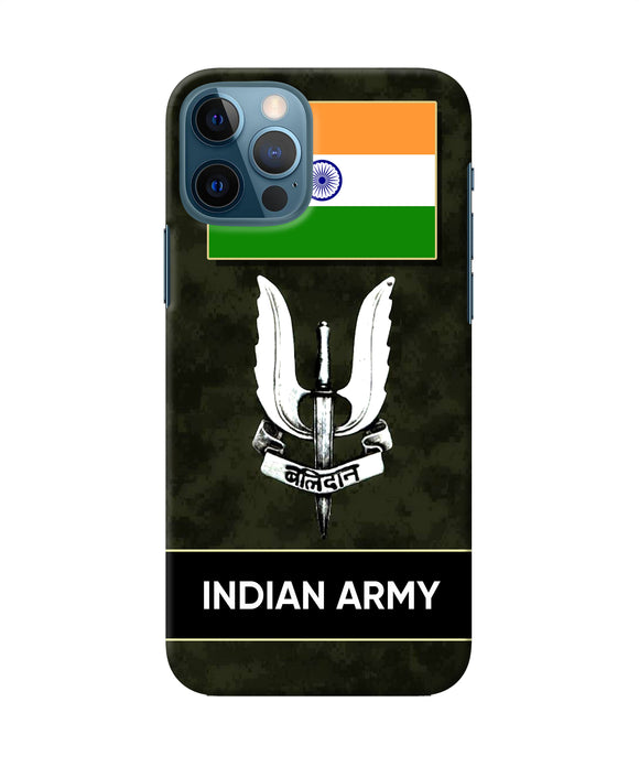 Indian Flag Balidan Logo Iphone 12 Pro Back Cover