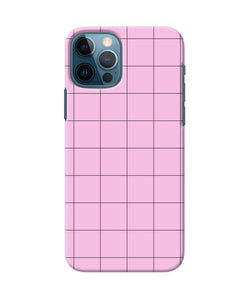 Pink Square Print Iphone 12 Pro Back Cover