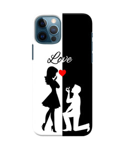 Love Propose Black And White Iphone 12 Pro Back Cover