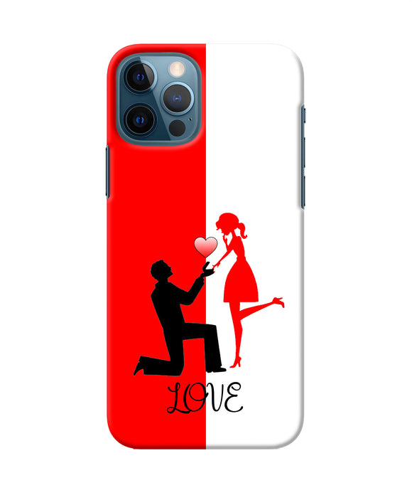 Love Propose Red And White Iphone 12 Pro Back Cover