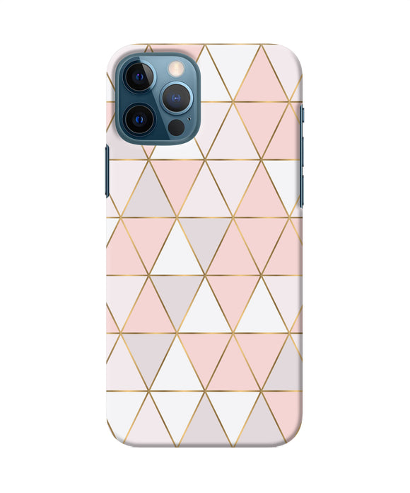 Abstract Pink Triangle Pattern Iphone 12 Pro Back Cover
