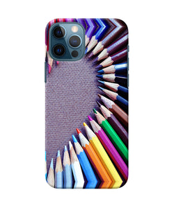 Color Pencil Half Heart Iphone 12 Pro Back Cover