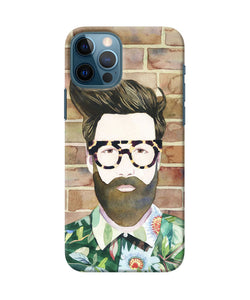 Beard Man With Glass Iphone 12 Pro Back Cover