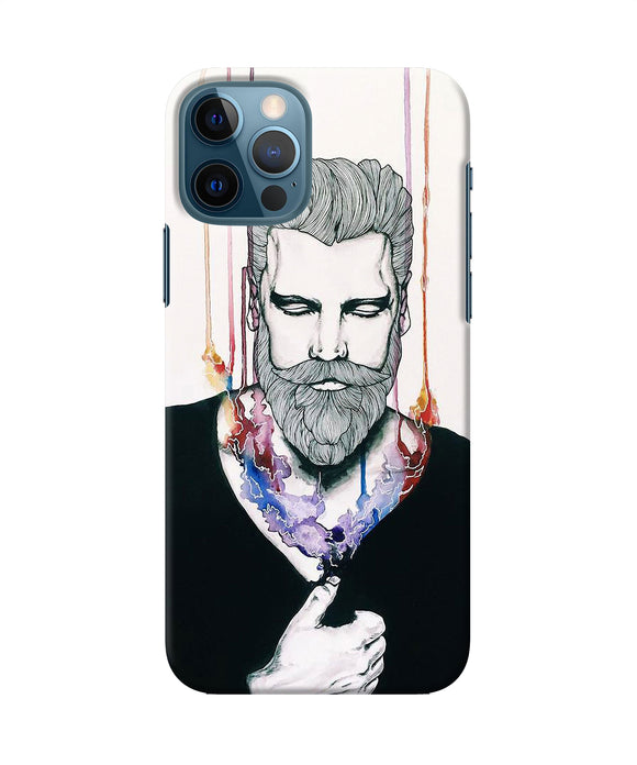 Beard Man Character Iphone 12 Pro Back Cover