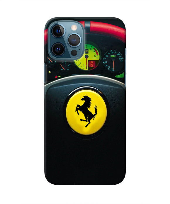 Ferrari Steeriing Wheel Iphone 12 Pro Max Real 4D Back Cover