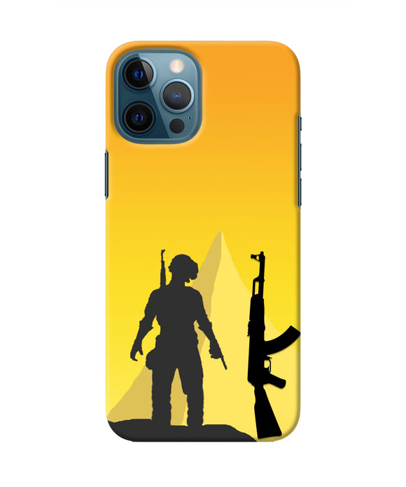 PUBG Silhouette Iphone 12 Pro Max Real 4D Back Cover