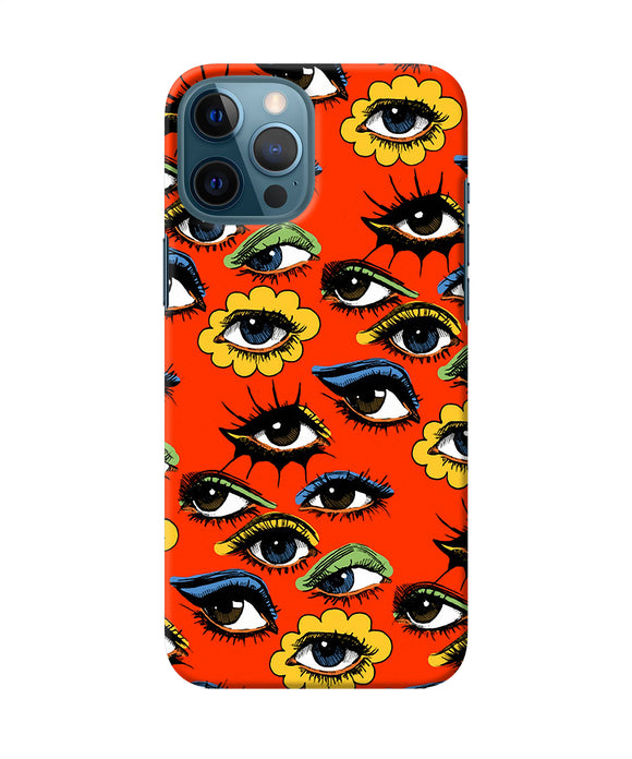Abstract Eyes Pattern Iphone 12 Pro Max Back Cover