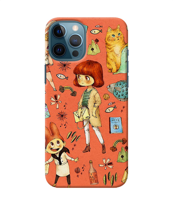Canvas Little Girl Print Iphone 12 Pro Max Back Cover
