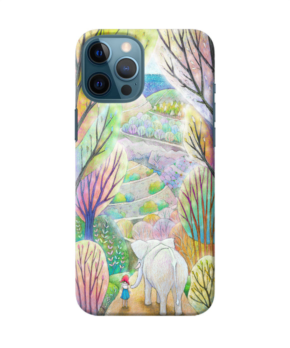 Natual Elephant Girl Iphone 12 Pro Max Back Cover